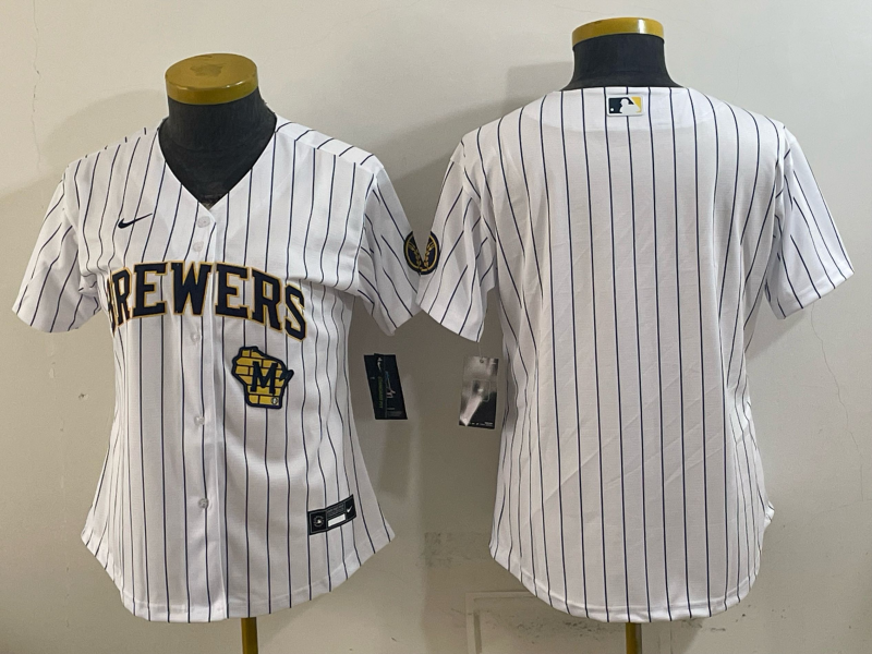 Youth 2026 Milwaukee Brewers blank white Game Nike MLB Jersey 08230010